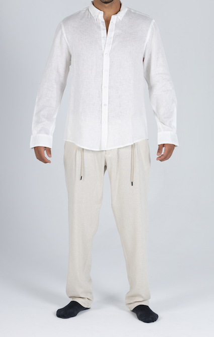 Beige Linen Pants